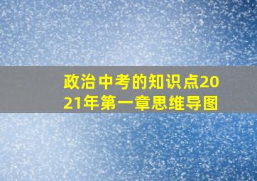 政治中考的知识点2021年第一章思维导图