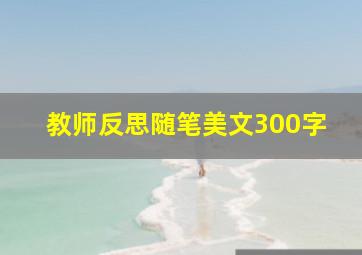 教师反思随笔美文300字