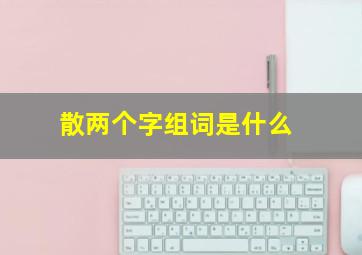 散两个字组词是什么