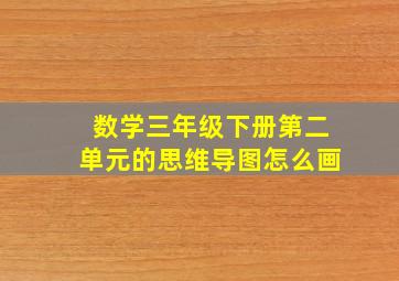 数学三年级下册第二单元的思维导图怎么画