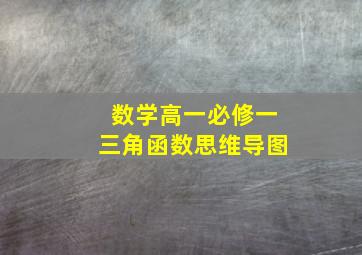 数学高一必修一三角函数思维导图