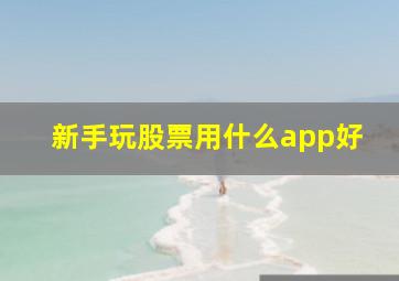 新手玩股票用什么app好