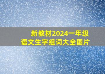 新教材2024一年级语文生字组词大全图片