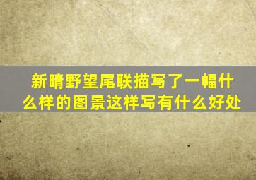 新晴野望尾联描写了一幅什么样的图景这样写有什么好处