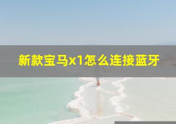 新款宝马x1怎么连接蓝牙