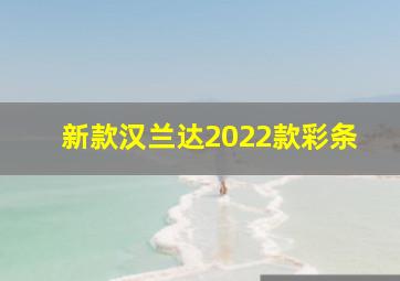 新款汉兰达2022款彩条