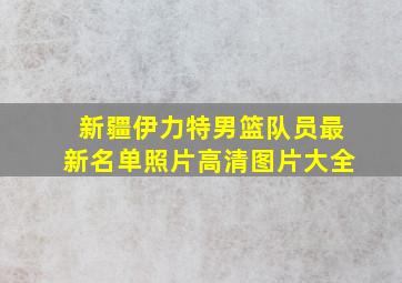 新疆伊力特男篮队员最新名单照片高清图片大全