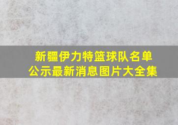 新疆伊力特篮球队名单公示最新消息图片大全集