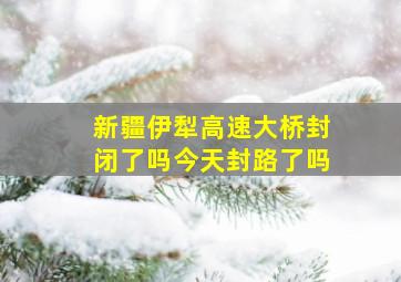 新疆伊犁高速大桥封闭了吗今天封路了吗