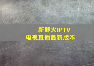 新野火IPTV电视直播最新版本