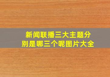 新闻联播三大主题分别是哪三个呢图片大全