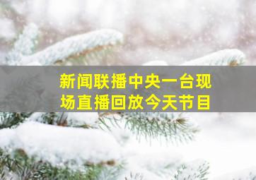 新闻联播中央一台现场直播回放今天节目