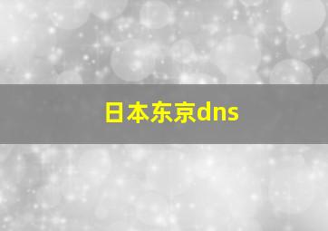 日本东京dns