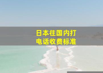 日本往国内打电话收费标准