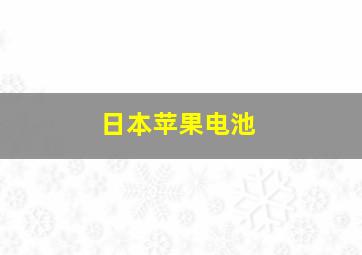 日本苹果电池