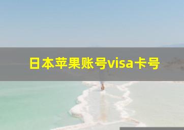 日本苹果账号visa卡号