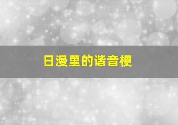 日漫里的谐音梗