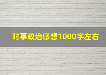 时事政治感想1000字左右