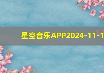 星空音乐APP2024-11-1