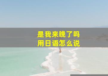 是我来晚了吗用日语怎么说