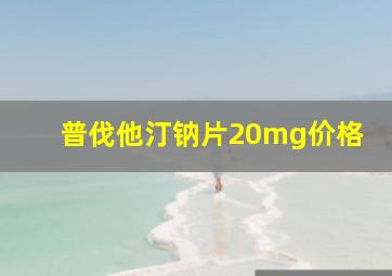 普伐他汀钠片20mg价格