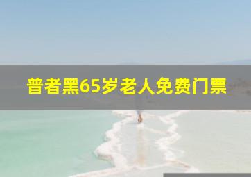 普者黑65岁老人免费门票