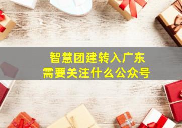 智慧团建转入广东需要关注什么公众号