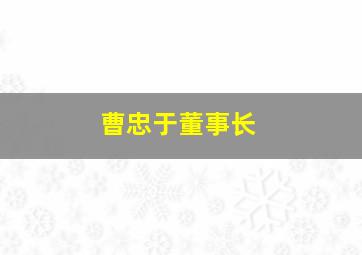 曹忠于董事长