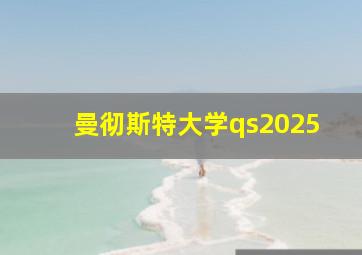 曼彻斯特大学qs2025