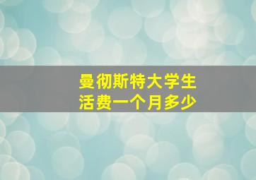 曼彻斯特大学生活费一个月多少