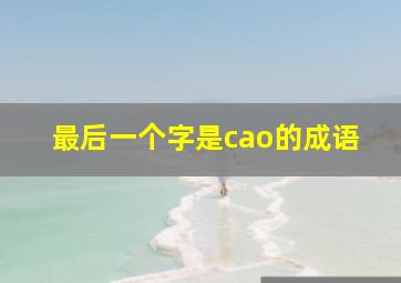 最后一个字是cao的成语