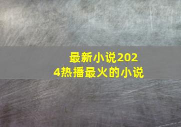 最新小说2024热播最火的小说