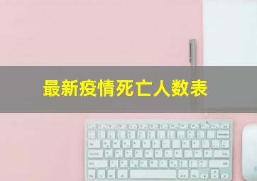 最新疫情死亡人数表