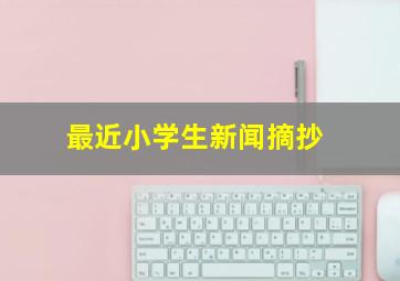 最近小学生新闻摘抄