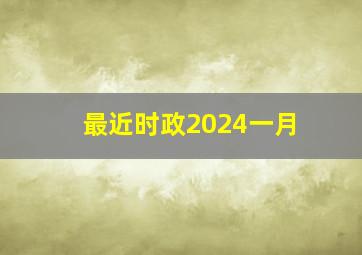 最近时政2024一月