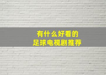 有什么好看的足球电视剧推荐