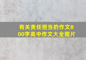 有关责任担当的作文800字高中作文大全图片