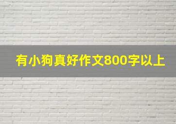 有小狗真好作文800字以上