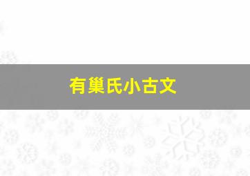 有巢氏小古文