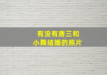 有没有唐三和小舞结婚的照片