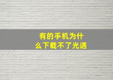 有的手机为什么下载不了光遇