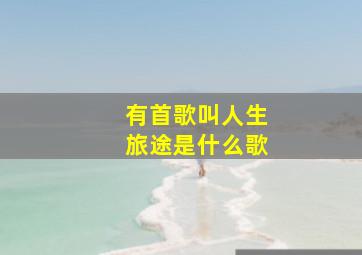 有首歌叫人生旅途是什么歌