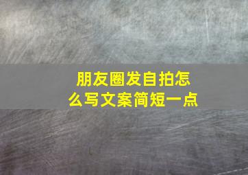 朋友圈发自拍怎么写文案简短一点