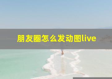 朋友圈怎么发动图live