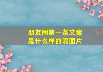 朋友圈第一条文案是什么样的呢图片