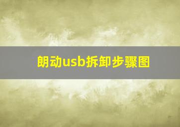 朗动usb拆卸步骤图