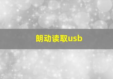 朗动读取usb