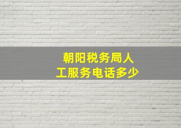 朝阳税务局人工服务电话多少