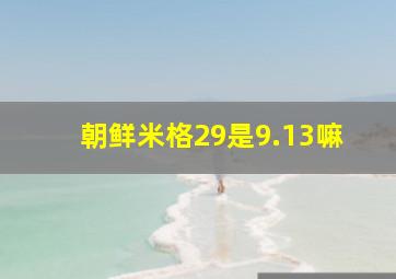 朝鲜米格29是9.13嘛