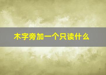 木字旁加一个只读什么